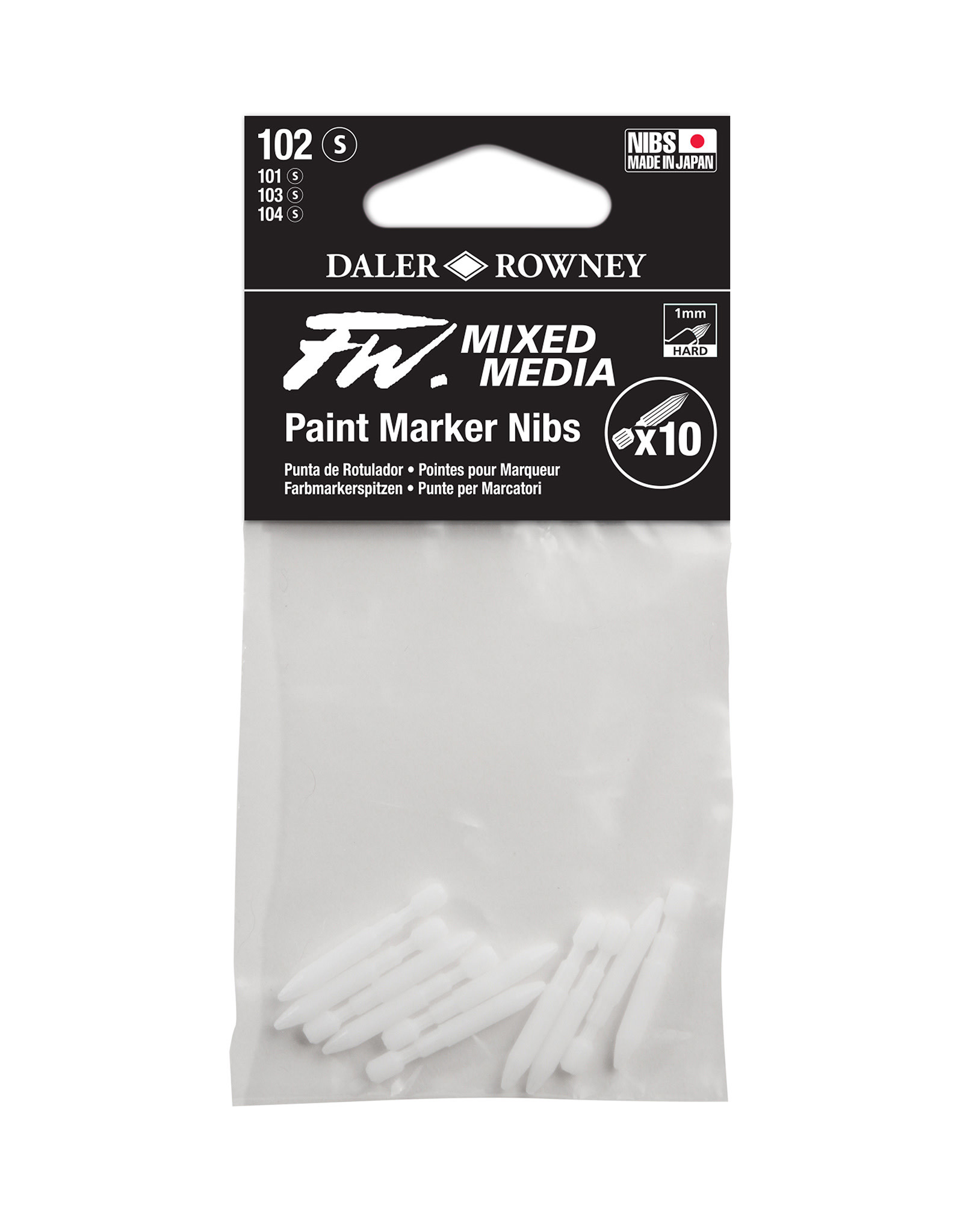 Daler-Rowney Daler-Rowney FW Paint Marker Nib Set of 10, 1mm, Hard Point