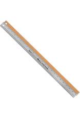Breman Precision Flexible Metal Ruler 18 Inch Stainless Steel with Cork Back