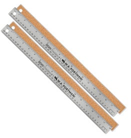 W.A. Portman WA Portman 18" 2pk Stainless Cork Back Ruler