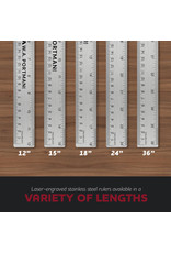 W.A. Portman WA Portman 12" Stainless Cork Back Ruler 1pk