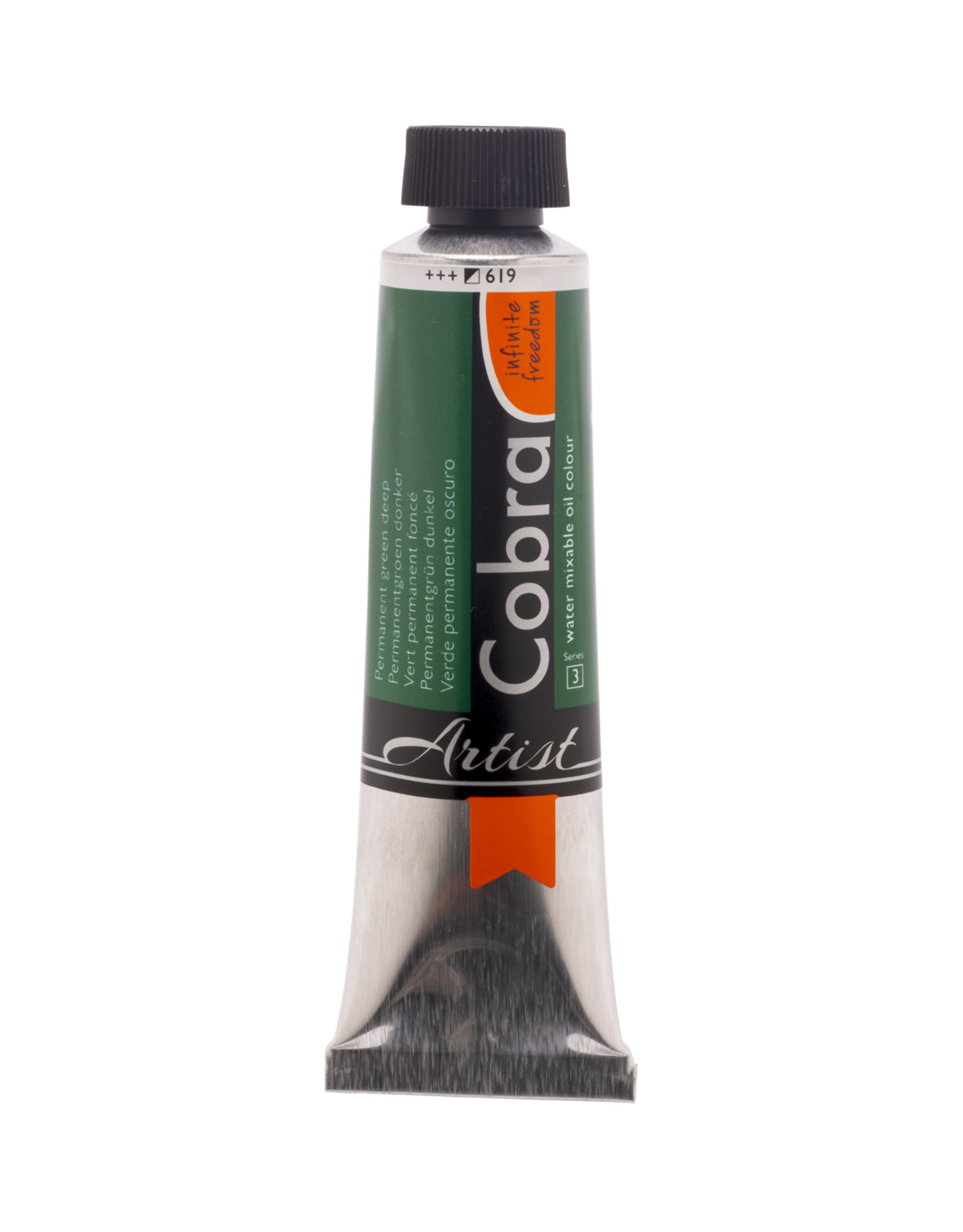 Royal Talens Cobra Water Mixable Artist Oils, Permanent Green Deep 40ml