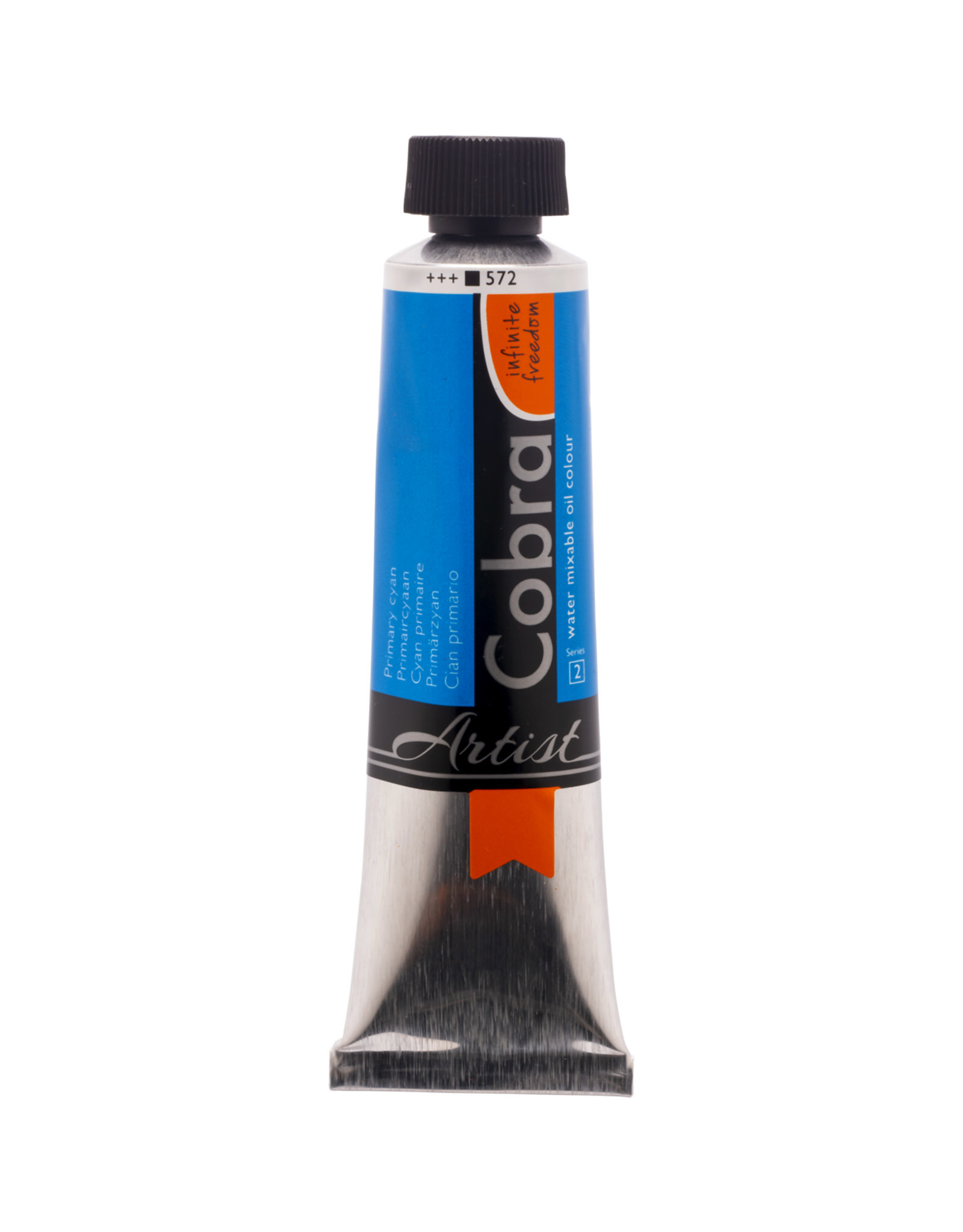 Royal Talens Cobra Water Mixable Artist Oils, Primary Cyan 40ml