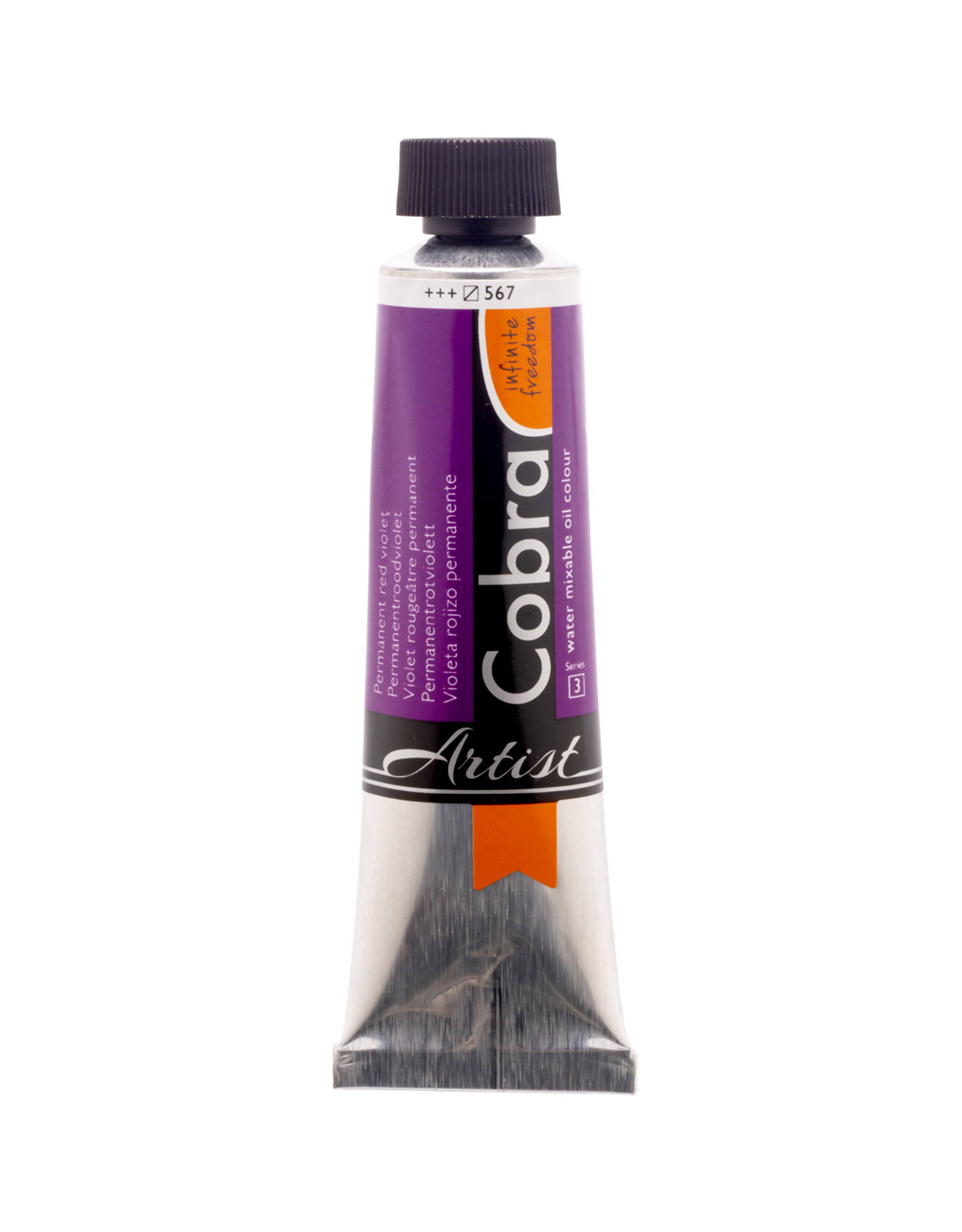 Royal Talens Cobra Water Mixable Artist Oils, Permanent Red Violet 40ml