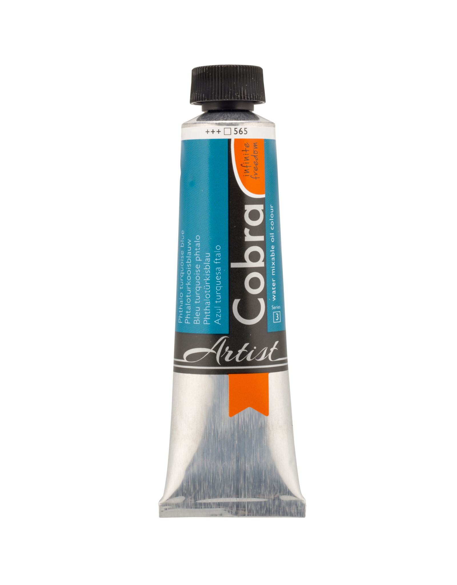 Royal Talens Cobra Water Mixable Artist Oils, Phthalo Turquoise Blue 40ml