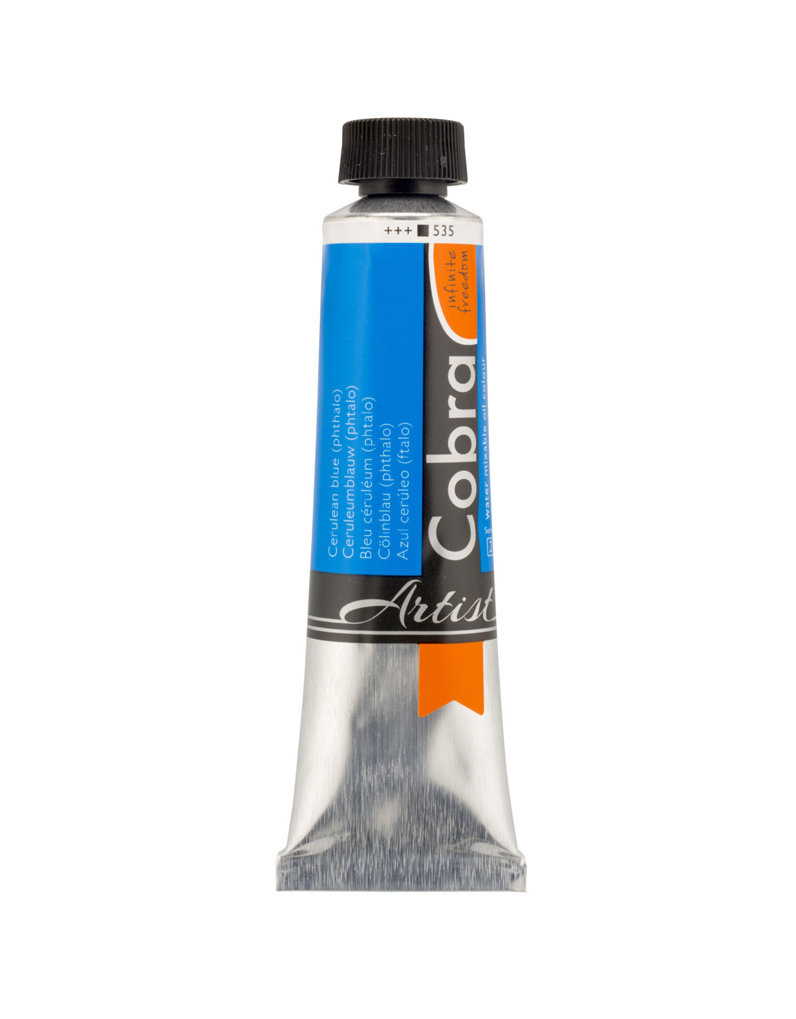 Royal Talens Cobra Water Mixable Artist Oils, Cerulean Blue (Phthalo) 40ml