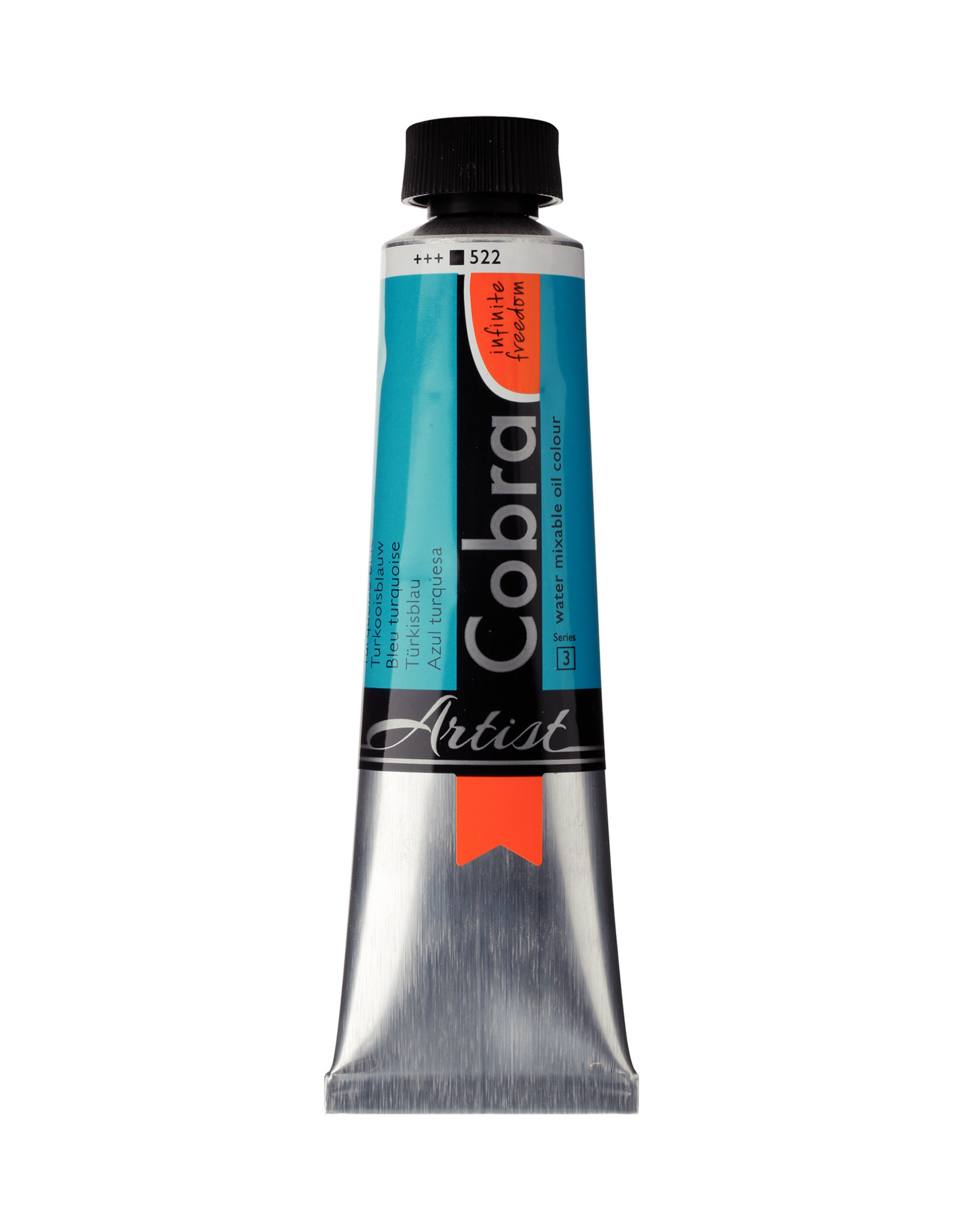 Royal Talens Cobra Water Mixable Artist Oils,  Turquoise Blue 40ml
