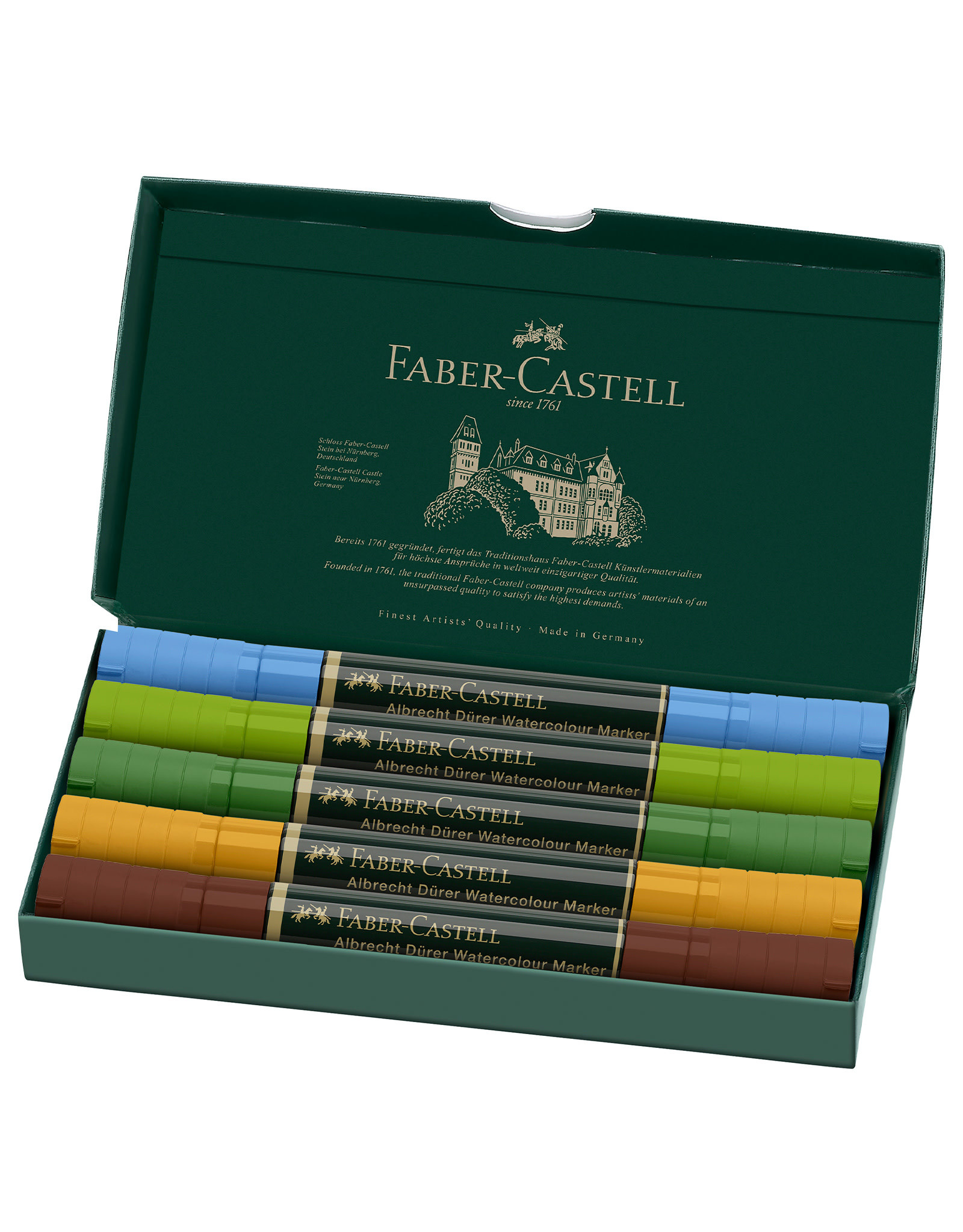 FABER-CASTELL Albrecht Durer Watercolor Markers, Plein Air Set of 5