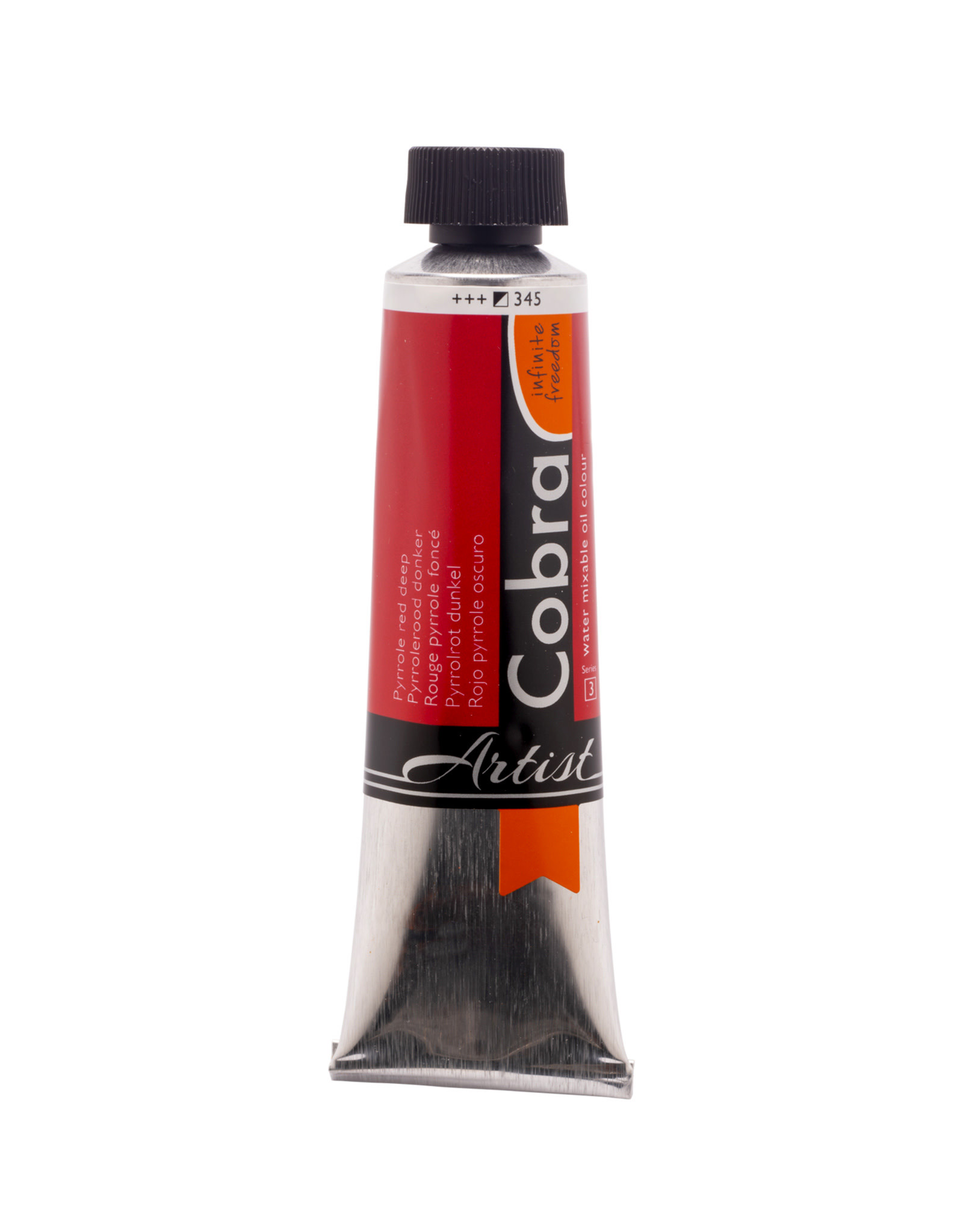 Royal Talens Cobra Water Mixable Artist Oils, Pyrrole Red Deep 40ml