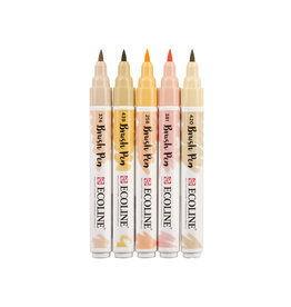 Ecoline Watercolour Brush Pen, Skin Tone Set of 10 - The Art  Store/Commercial Art Supply