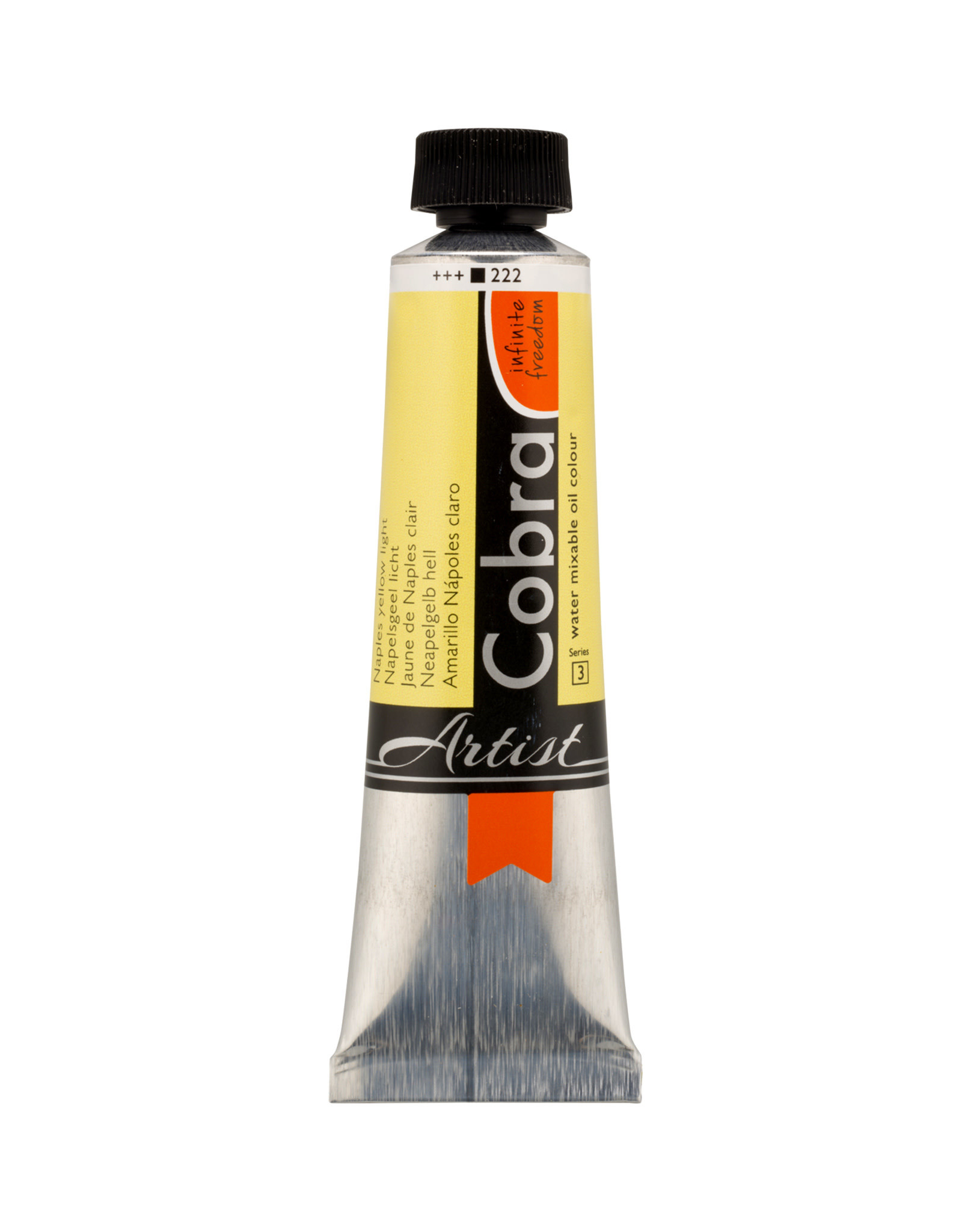 Royal Talens Cobra Water Mixable Artist Oils, Naples Yellow Light 40ml