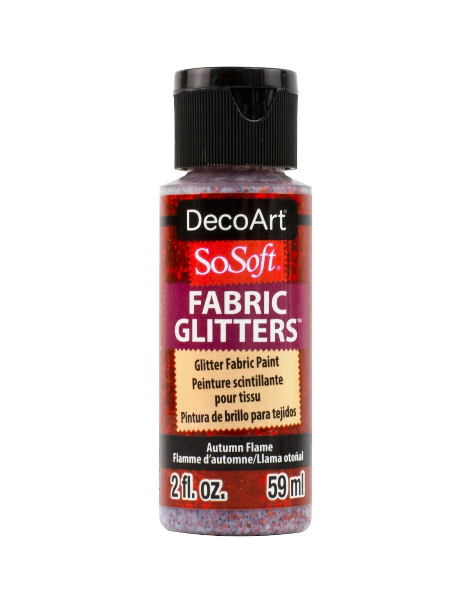 DecoArt DecoArt SoSoft Fabric Glitters, Autumn Flame 2oz