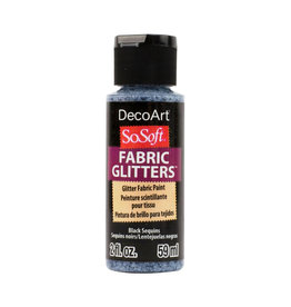 DecoArt DecoArt SoSoft Fabric Glitters, Black Sequins 2oz