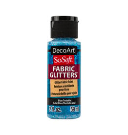 DecoArt DecoArt SoSoft Fabric Glitters, Blue Twinkle 2oz