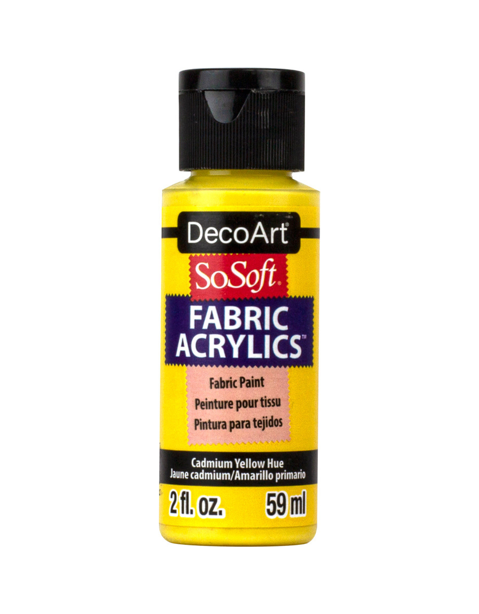 DecoArt DecoArt SoSoft Fabric Acrylics, Cadmium Yellow Hue 2oz