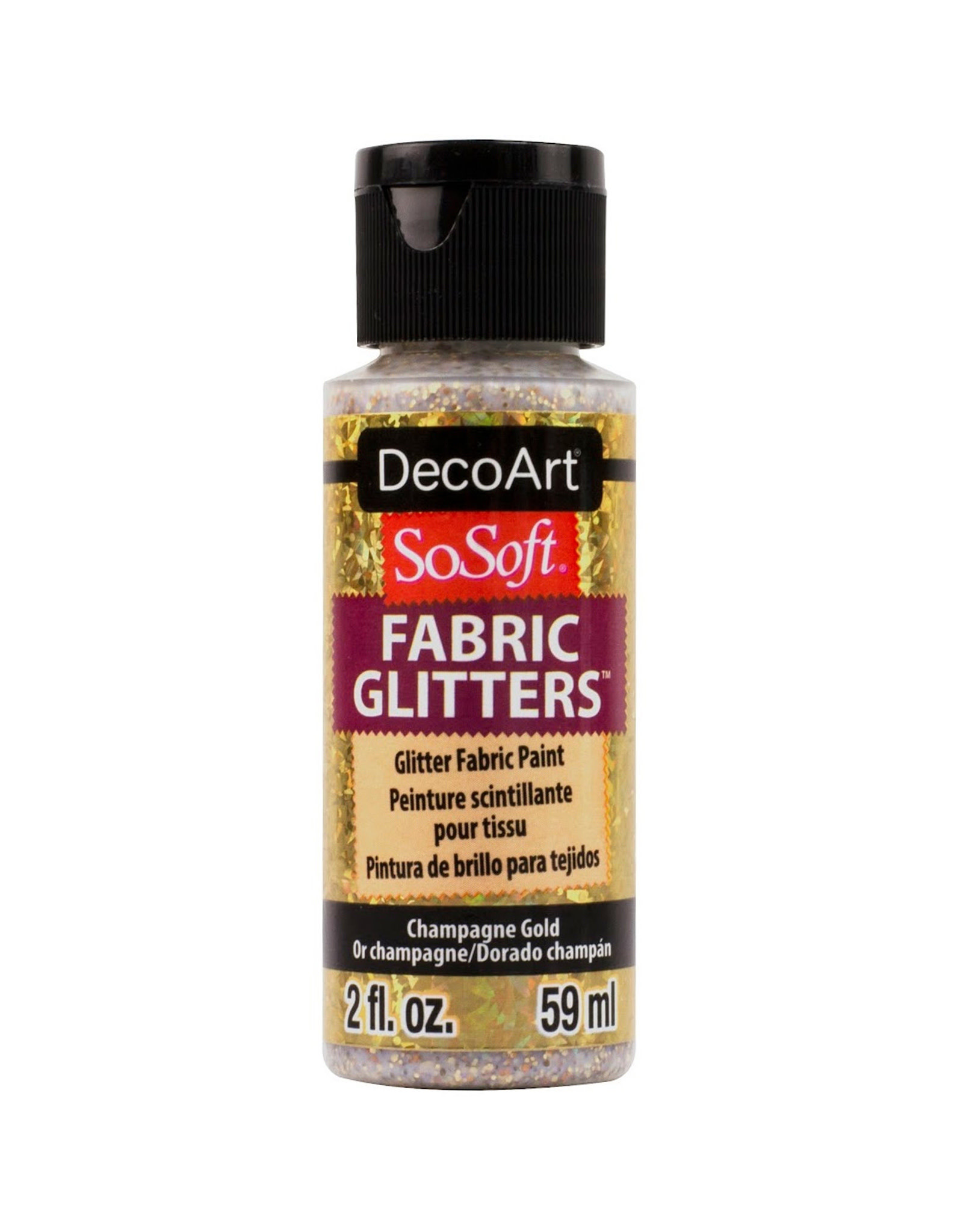DecoArt DecoArt SoSoft Fabric Glitters, Champagne Gold 2oz