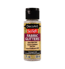 DecoArt DecoArt SoSoft Fabric Glitters, Champagne Gold 2oz