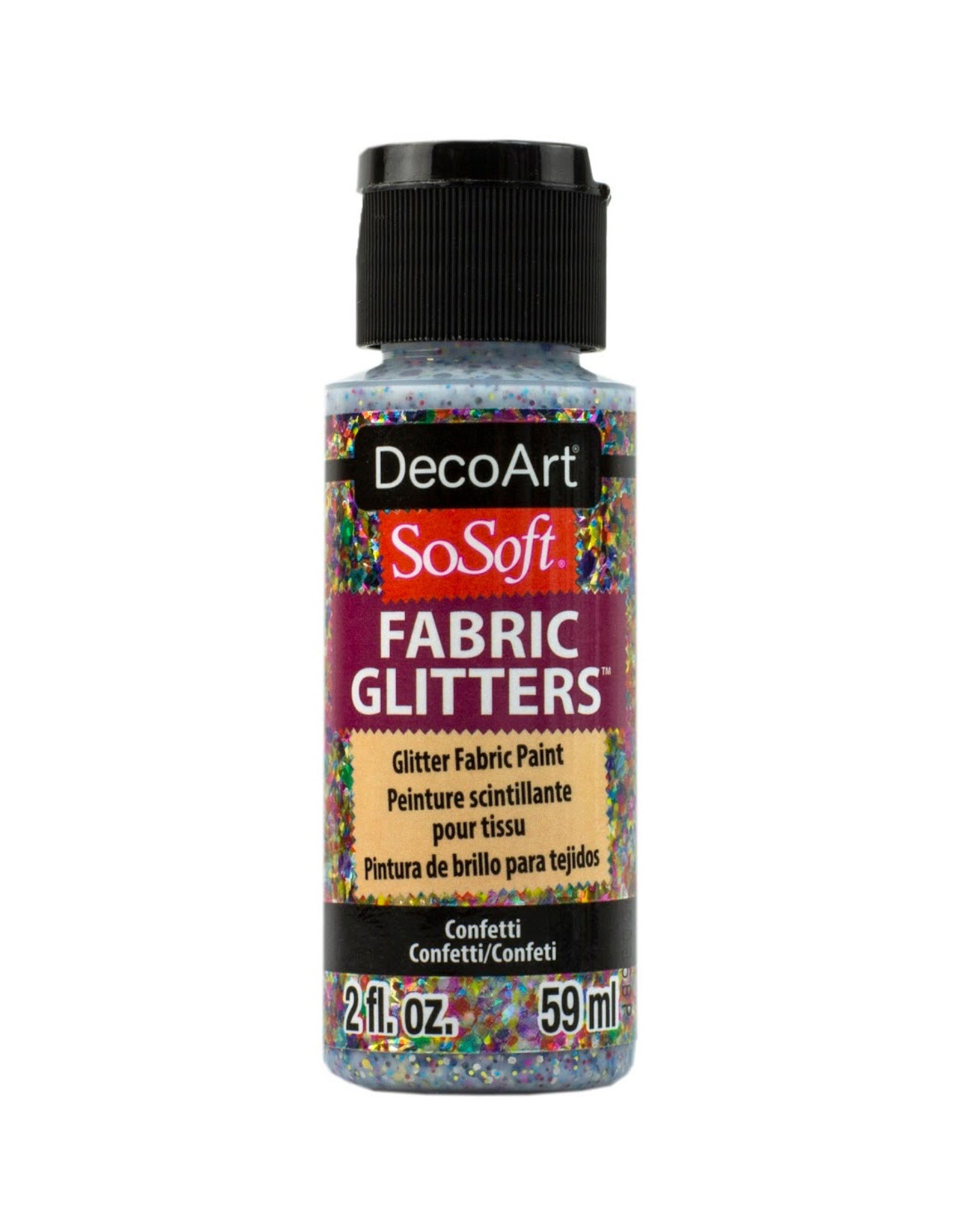 DecoArt DecoArt SoSoft Fabric Glitters, Confetti 2oz