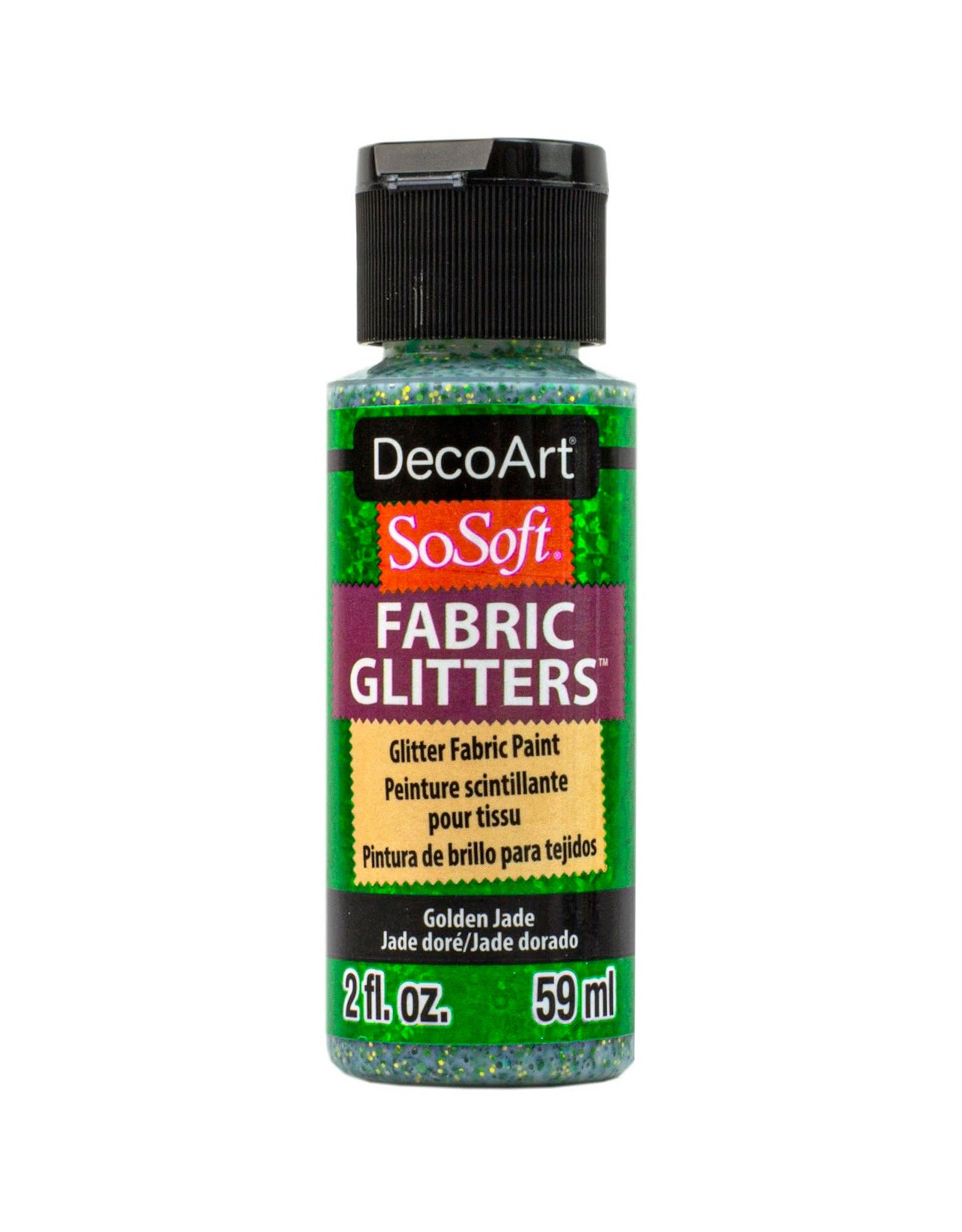 DecoArt DecoArt SoSoft Fabric Glitters, Golden Jade 2oz