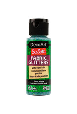 DecoArt DecoArt SoSoft Fabric Glitters, Green Twinkle 2oz