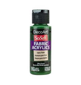 DecoArt DecoArt SoSoft Fabric Acrylics, Olive Green 2oz