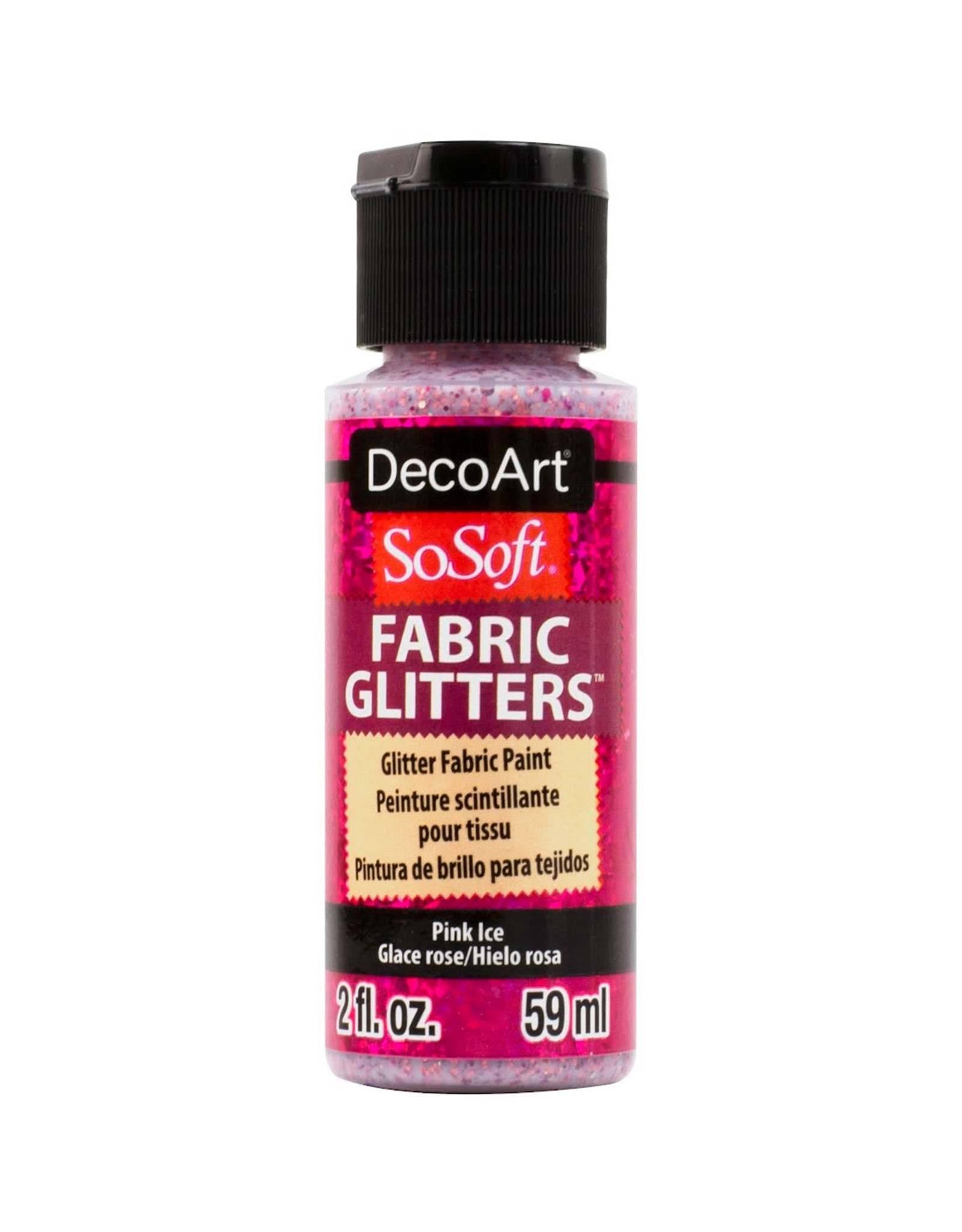 DecoArt DecoArt SoSoft Fabric Glitters, Pink Ice 2oz