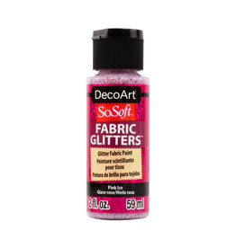 DecoArt DecoArt SoSoft Fabric Glitters, Pink Ice 2oz