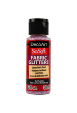 DecoArt DecoArt SoSoft Fabric Glitters, Red Twinkle 2oz