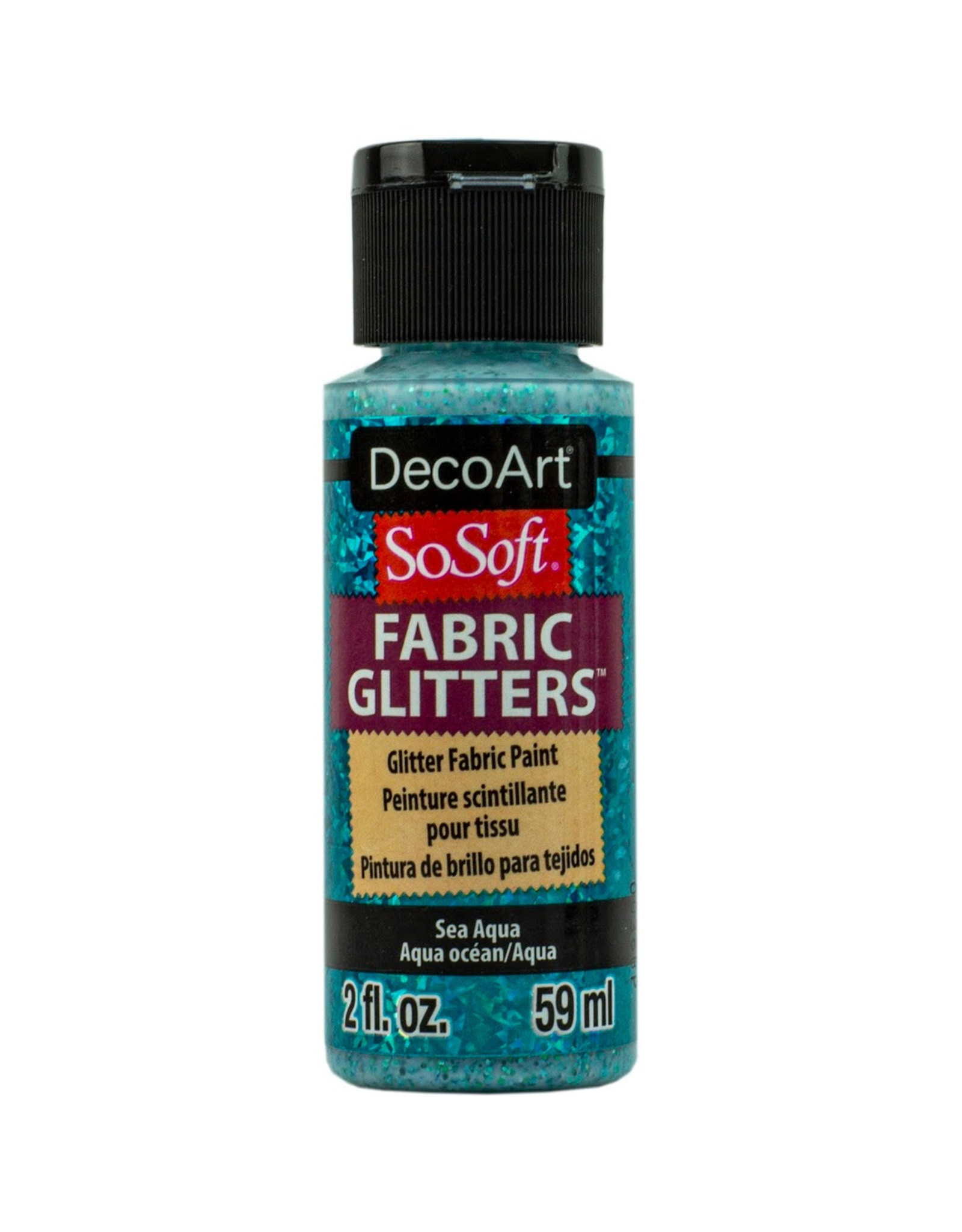 DecoArt DecoArt SoSoft Fabric Glitters, Sea Aqua 2oz