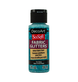 DecoArt DecoArt SoSoft Fabric Glitters, Sea Aqua 2oz