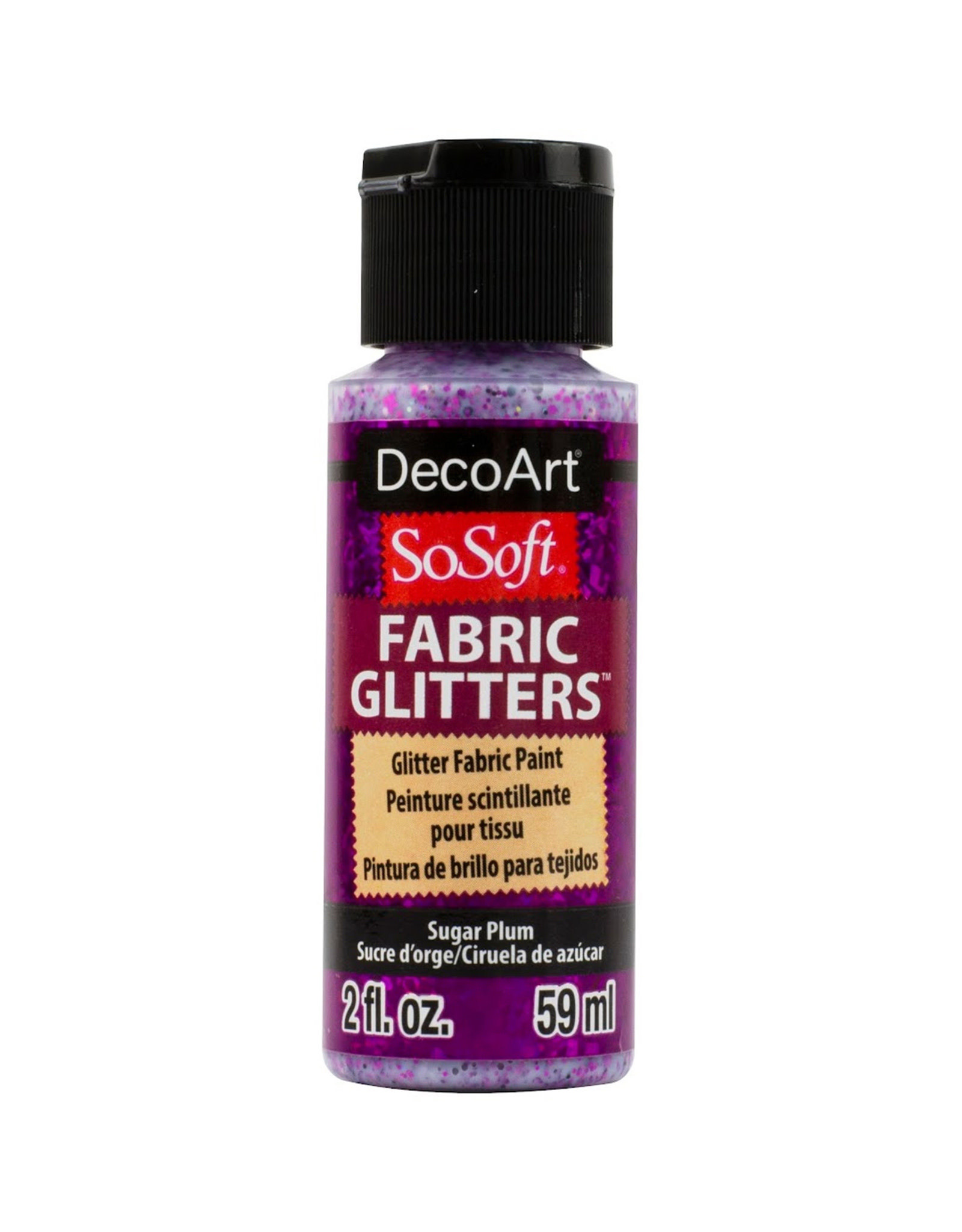 DecoArt DecoArt SoSoft Fabric Glitters, Sugar Plum 2oz