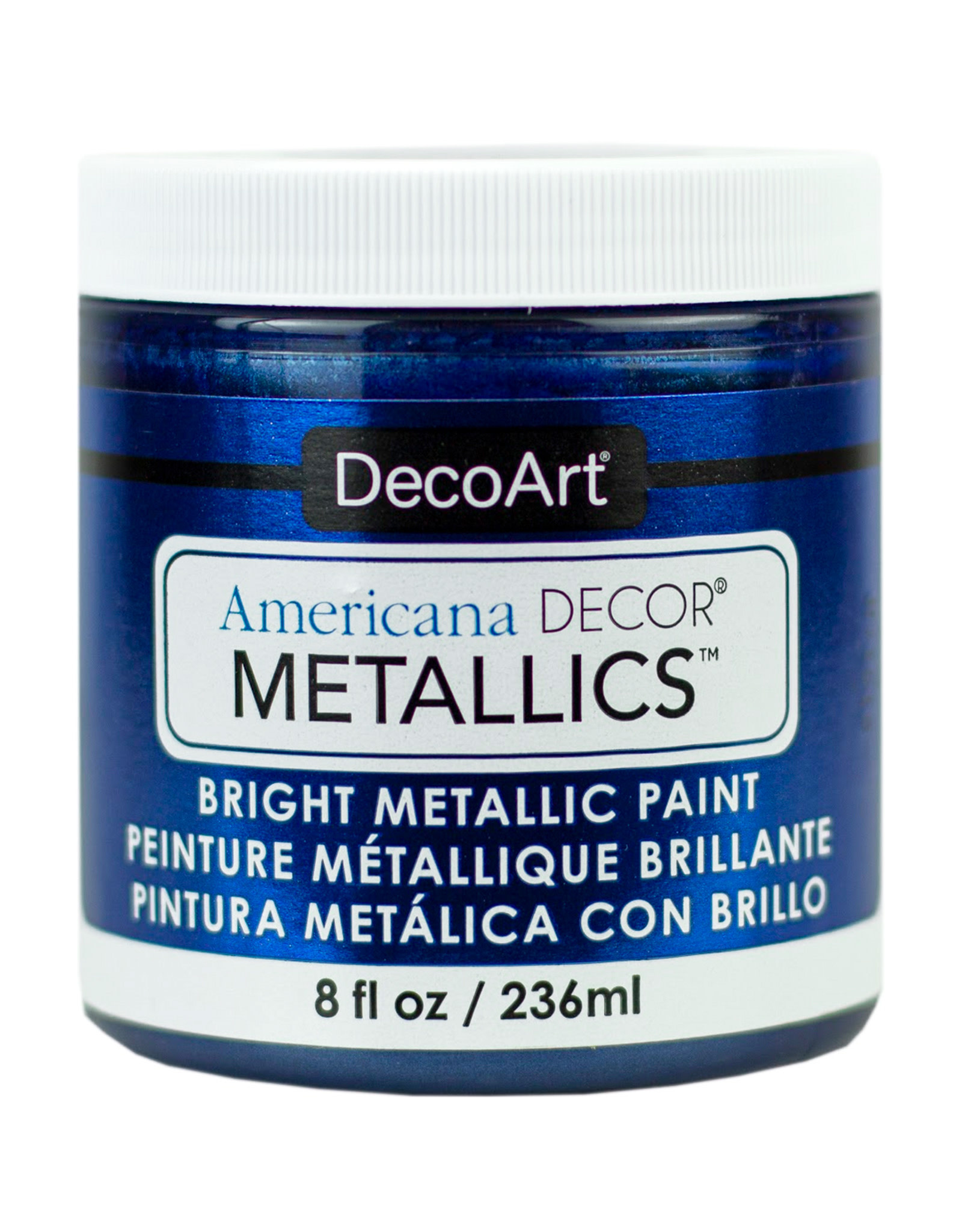 DecoArt Americana Decor Metallics Deep Sapphire 8oz The Art Store