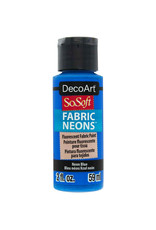 DecoArt DecoArt SoSoft Fabric Acrylics Neons, Neon Blue 2oz