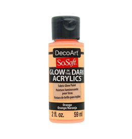 DecoArt DecoArt SoSoft Fabric Acrylics, Glow Orange 2oz