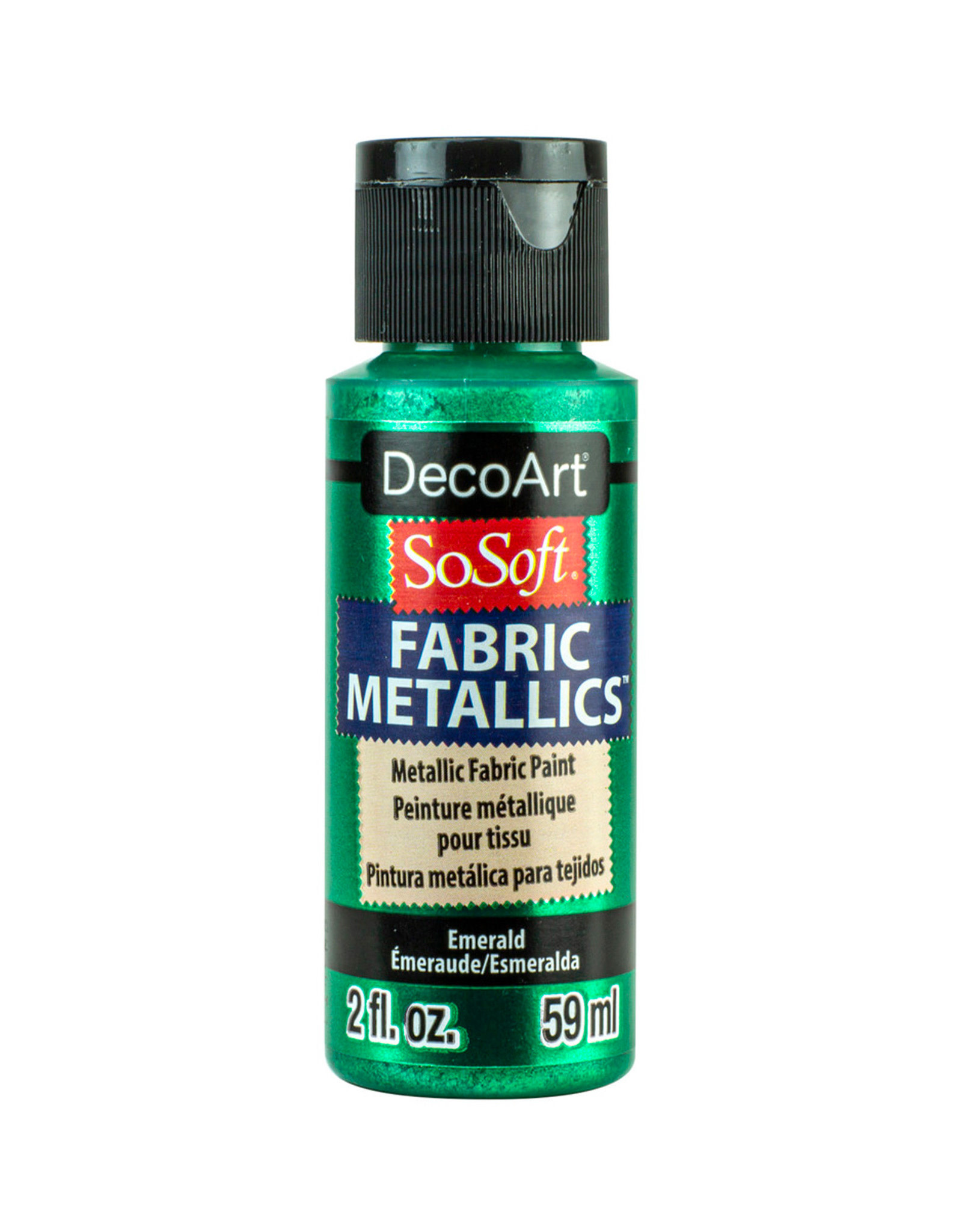 DecoArt DecoArt SoSoft Fabric Metallics, Emerald 2oz