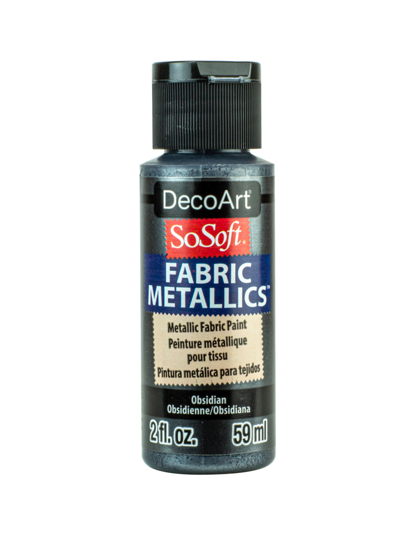 DecoArt DecoArt SoSoft Fabric Metallics, Obsidian 2oz
