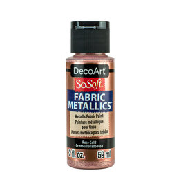 DecoArt DecoArt SoSoft Fabric Metallics, Rose Gold 2oz