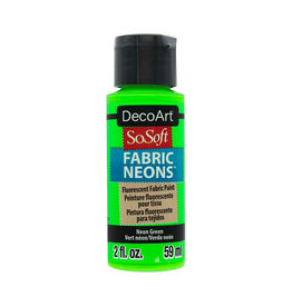 DecoArt DecoArt SoSoft Fabric Neons,  Neon Green 2oz