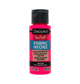 DecoArt DecoArt SoSoft Fabric Neons,  Neon Pink 2oz