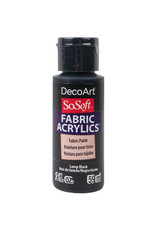 DecoArt DecoArt SoSoft Fabric Acrylics, Lamp Black 2oz