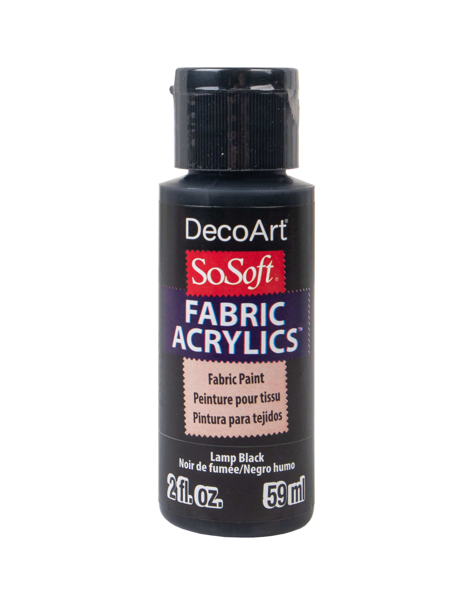 DecoArt DecoArt SoSoft Fabric Acrylics, Lamp Black 2oz