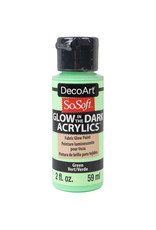 DecoArt DecoArt SoSoft Fabric Acrylics Glow, Green 2oz