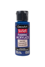 DecoArt DecoArt SoSoft Fabric Acrylics, Primary Blue 2oz