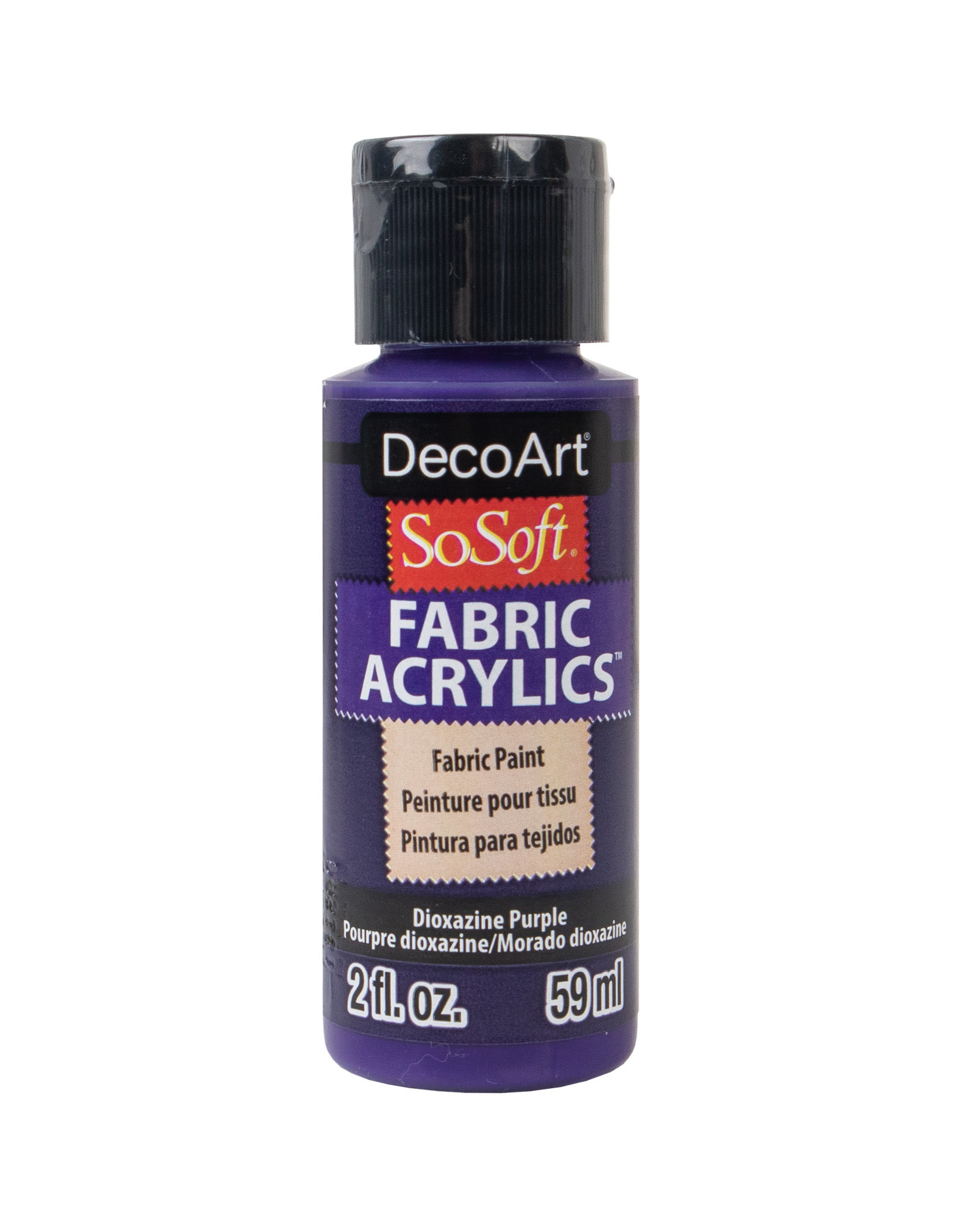 DecoArt DecoArt SoSoft Fabric Acrylics, Dioxizine, Purple 2oz