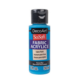 DecoArt DecoArt SoSoft Fabric Acrylics, Ocean Blue 2oz