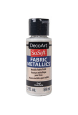 DecoArt DecoArt SoSoft Fabric Metallics, Pearl 2oz