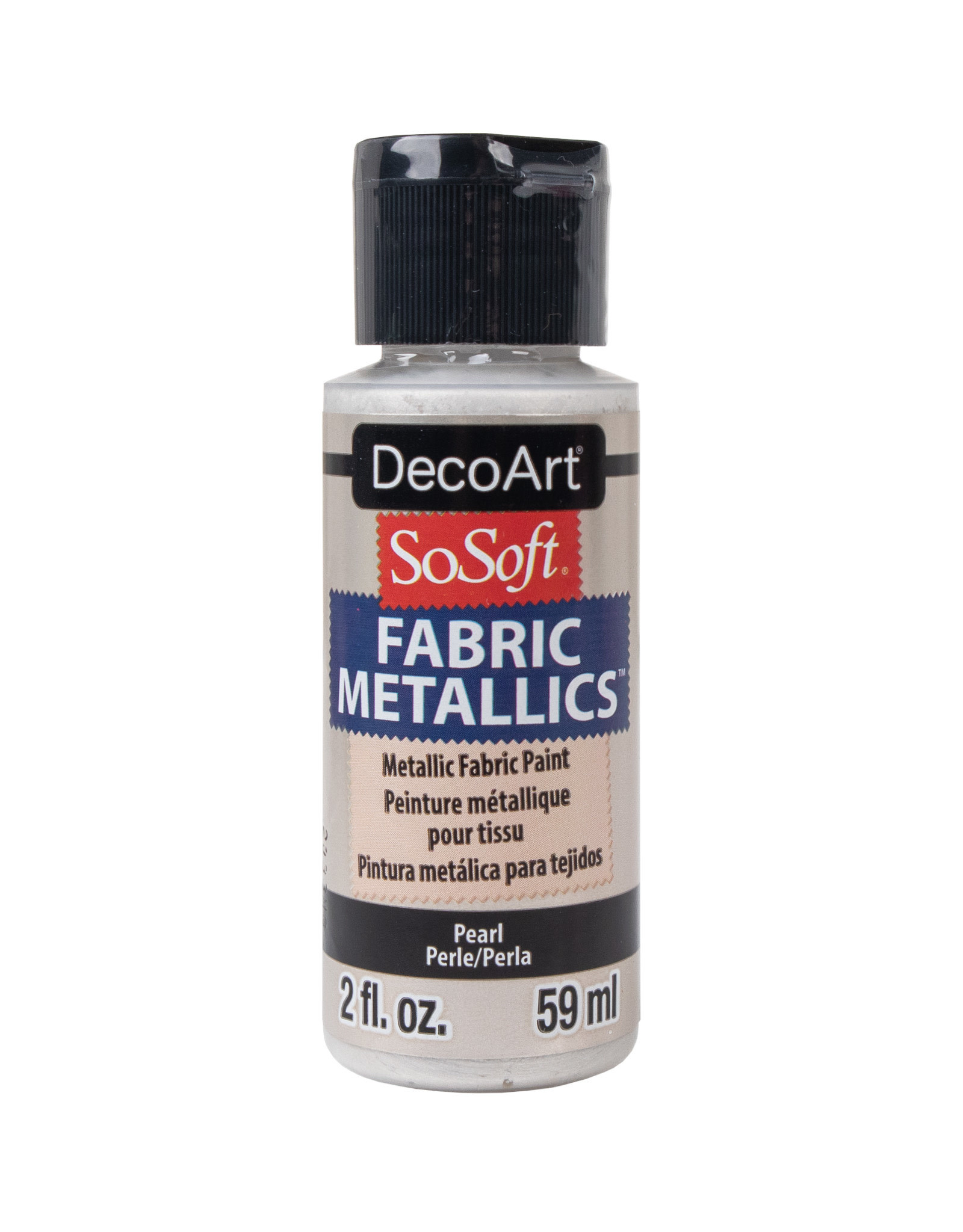 DecoArt DecoArt SoSoft Fabric Metallics, Pearl 2oz