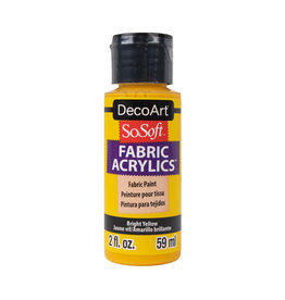 DecoArt DecoArt SoSoft Fabric Acrylics, Bright Yellow 2oz