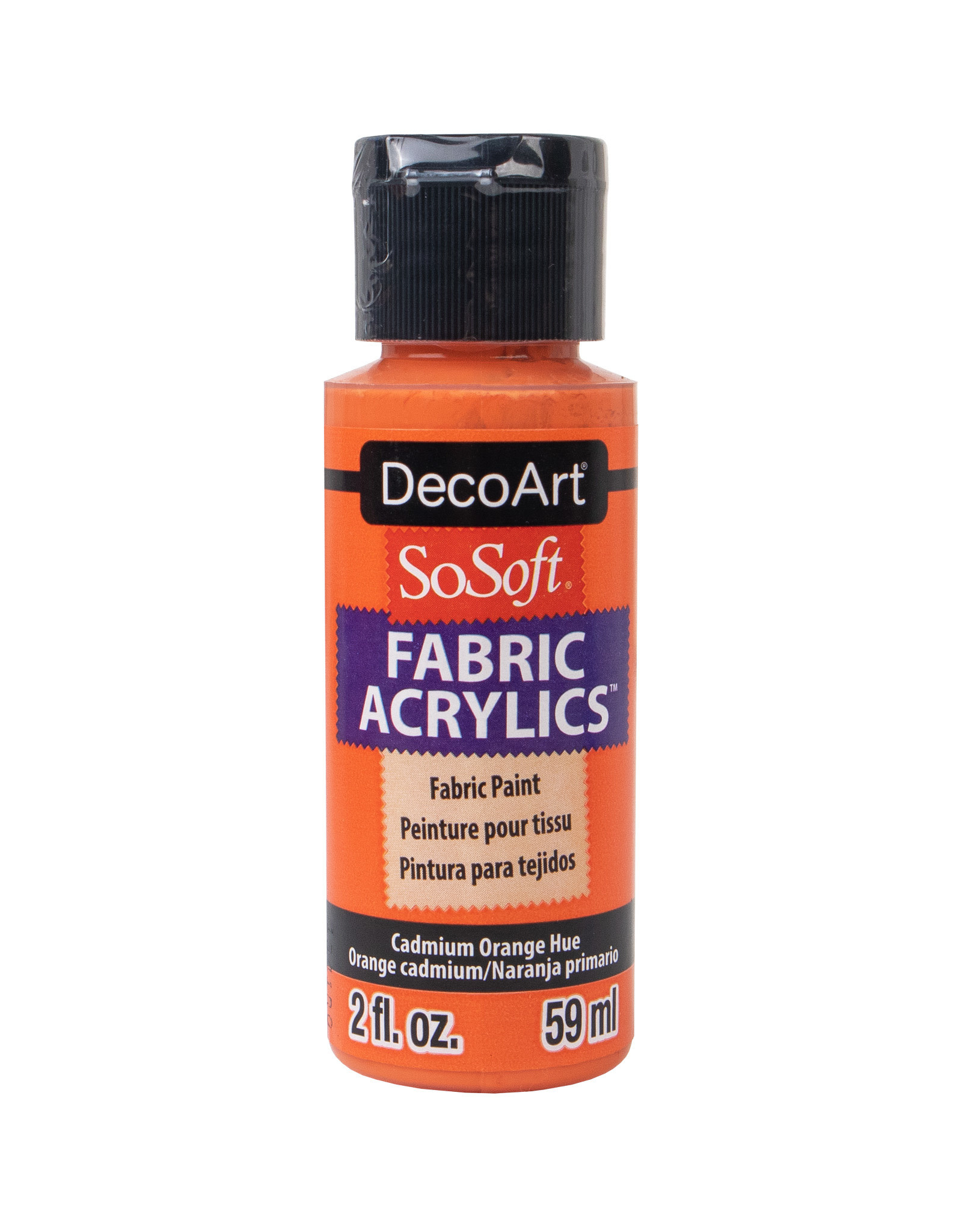 DecoArt DecoArt SoSoft Fabric Acrylics, Cadmium Orange Hue 2oz