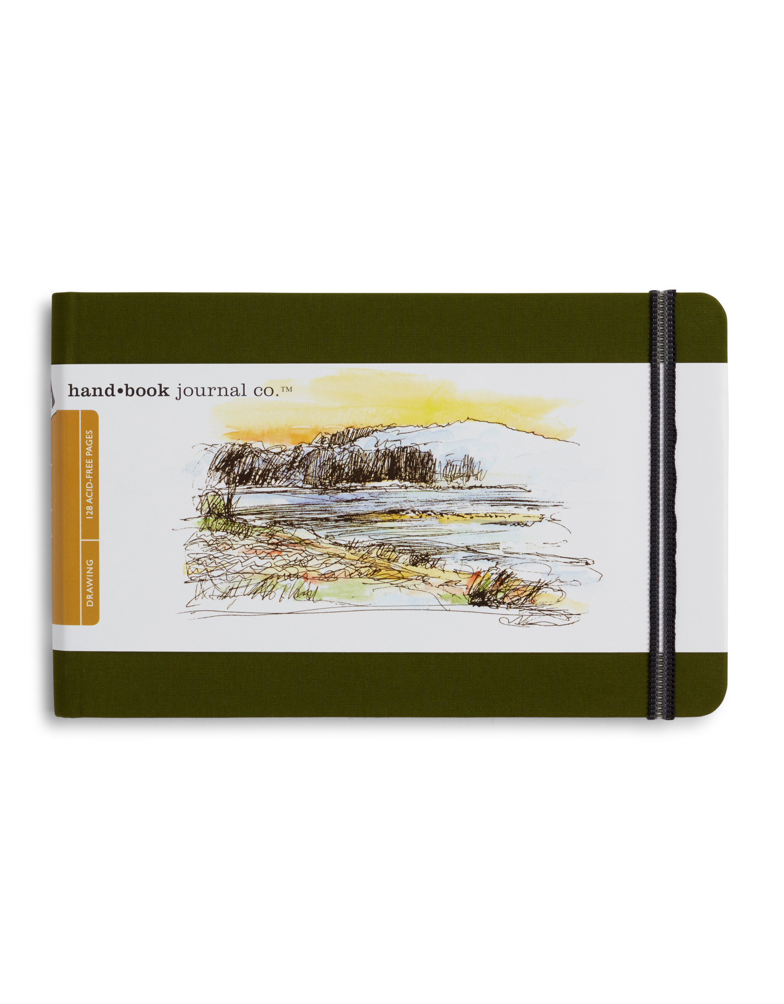 SPEEDBALL ART PRODUCTS Travelogue Journal, Landscape, Cadmium Green 5 1/2" x 8 1/4"