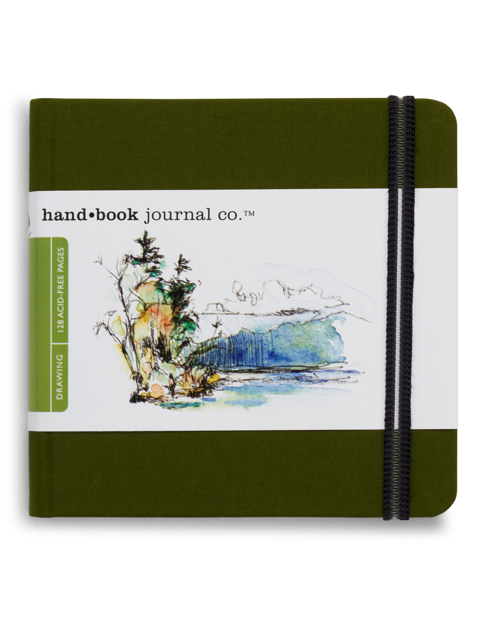 SPEEDBALL ART PRODUCTS Travelogue Journal, Square, Cadmium Green 5 1/2" x 5 1/2"